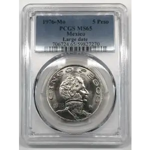 1976-Mo 5 Peso Large date