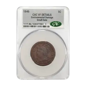 1846 Small Date 1c BN
