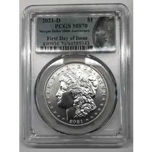 2021-D $1 Morgan Dollar 100th Anniversary First Day of Issue