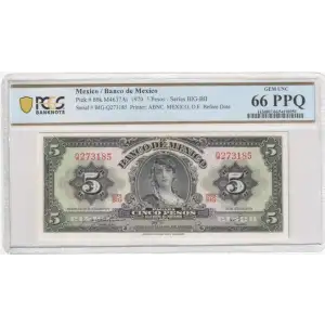 5 Pesos 1957-1970, 1957; 1961 Issue k. 22.7.1970. Series: BIG-BII Mexico 60 (2)