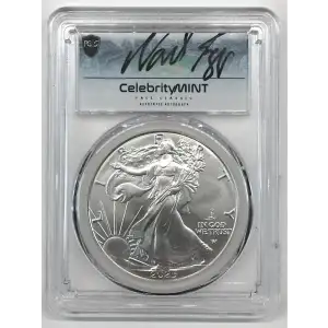 2025-(P) $1 Silver Eagle with Eagle Privy Struck at Philadelphia CM Fall Classic Wade Bogg Wade Boggs (5)