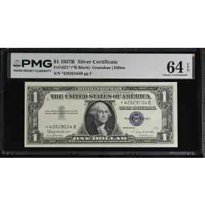 $1 1957-B blue seal. Small Silver Certificates 1621* (2)