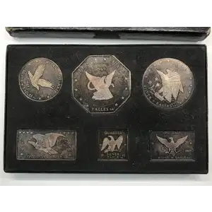 1969 Silver W H Foster Silver Eagles Nest - 6 Bars/Rounds w/ Collector's Box (19.25 oz) generic (6)