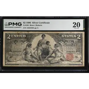 $2 1896 Small Red Silver Certificates 248 (2)