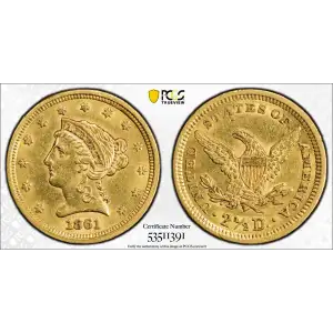1861 $2.50 New Reverse