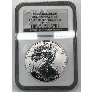 2006 P 20TH ANNIVERSARY SILVER DOLLAR SET OFFICIAL US MINT SET