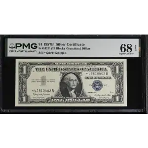$1 1957-B blue seal. Small Silver Certificates 1621* (2)