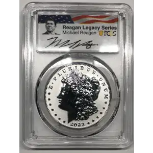 2023-S $1 Morgan Dollar Rev PR Two-Coin Reverse Proof Set Advanced R. Reagan Lega