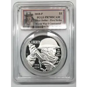 2018-P $1 WWI Centennial First Strike, DCAM