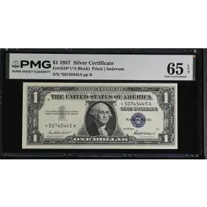 $1 1957 blue seal. Small Silver Certificates 1619* (2)