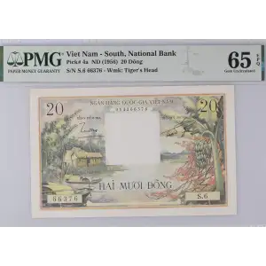 20 Dong ND (1956), 1955; 1956 ND First Issue a. Issued note South Viet Nam 4 (2)