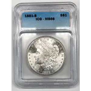1881 S Morgan Silver Dollar ICG MS-66 VAM-38 Doubled + Spiked 8's (4)