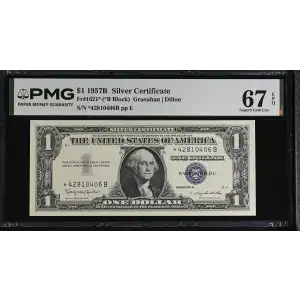 $1 1957-B blue seal. Small Silver Certificates 1621* (2)