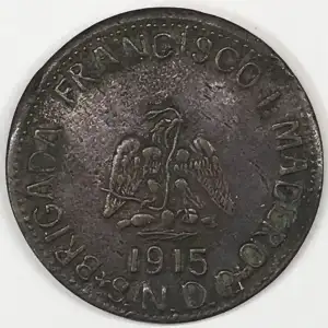 MEXICO-REVOLUTIONARY Copper 20 CENTAVOS