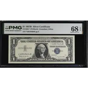 $1 1957-B blue seal. Small Silver Certificates 1621* (2)