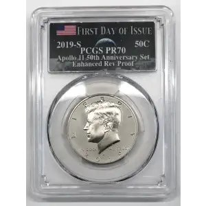 2019-S 50C Kennedy Enhanced Rev PR Set First Day of Issue - Half Dollar Set ER AMF
