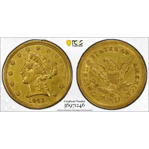 1843-D $2.50 Small D