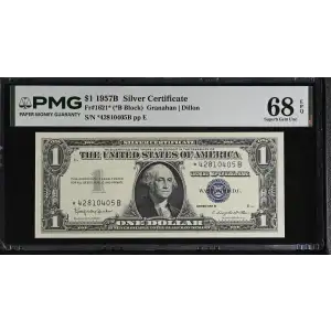 $1 1957-B blue seal. Small Silver Certificates 1621* (2)
