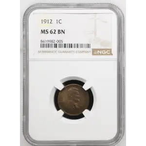1912 P Lincoln Wheat Cent NGC MS-62 BN (2)