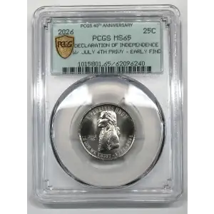 2026 25C Declaration of Independence w/ July 4th Privy - Early Find