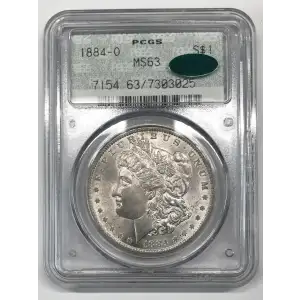 1884 O Morgan Silver Dollar PCGS MS-63 CAC Doily (2)