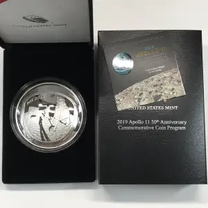 2019-P Apollo 11 50th Anniversary 5 oz Proof Silver Dollar w US Mint OGP Box COA (5)