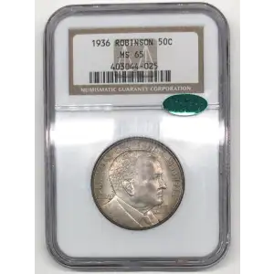 Classic Commemorative Silver--- Robinson Arkansas Centennial 1935-1939-Silver- 0.5 Dollar
