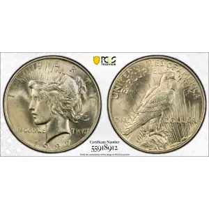 1927 D Peace Silver Dollar PCGS MS-64