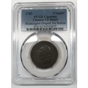 1783 Copper Washington Draped, No Button, BN