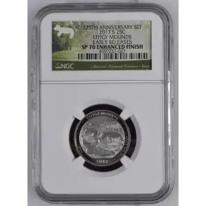 2017 EFFIGY MOUNDS EARLY RELEASES 225TH ANNIVERSARY SET ENHANCED FINISH (2)