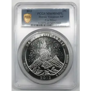 2012 5 oz Silver America the Beautiful Hawaii Volcanoes National Park