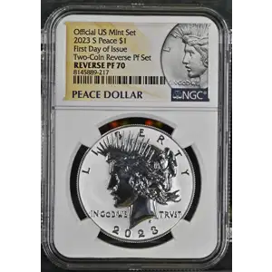2023 S First Day of Issue Two-Coin Reverse Pf Set Official US Mint Set (2)
