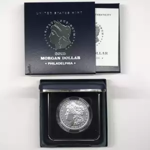2025-P Uncirculated Morgan Silver Dollar w US Mint OGP Box & COA - Philadelphia
