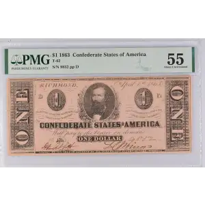 $1   Issues of the Confederate States of America CS-62 (2)
