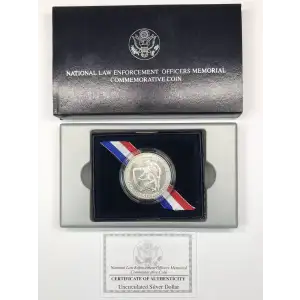 1997-P National Law Enforcement Officers Memorial Uncirculated Silver Dollar OGP (4)