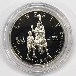 1995-S Olympic Basketball Proof Clad Half Dollar - Coin Only