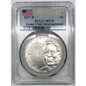 2017-P $1 Lions Club International First Strike