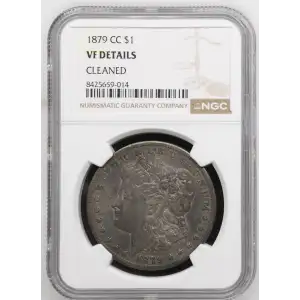 1879 CC Morgan Silver Dollar NGC VF Details (cleaned) (2)