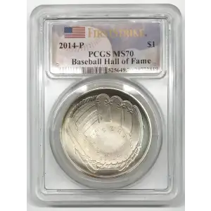 2014-P $1 Baseball Hall of Fame First Strike