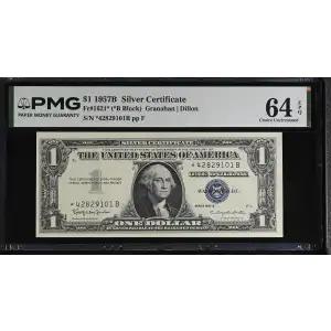 $1 1957-B blue seal. Small Silver Certificates 1621* (2)