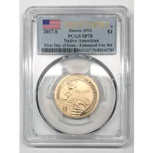 2017-S $1 Sequoyah Enhanced Unc Set FDI Denver ANA