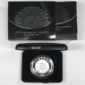 2025-P American Liberty 1 oz Proof Silver Medal w US Mint OGP - Box & COA (3)