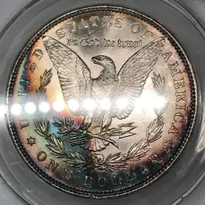 1886 P Morgan Silver Dollar ANACS MS-64 HOT 50 & WOW! VAM-1C 3 + 2 Clashed Reverse (3)