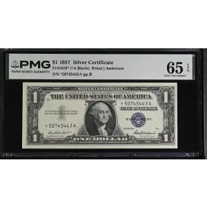 $1 1957 blue seal. Small Silver Certificates 1619* (2)