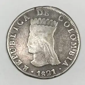 1821 Ba JF COLOMBIA Silver 8 REALES KM#C6 (2)