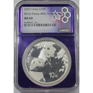 CHINA, PEOPLE'S REPUBLIC 1 oz Silver Panda 10 YUAN (1987-2015)