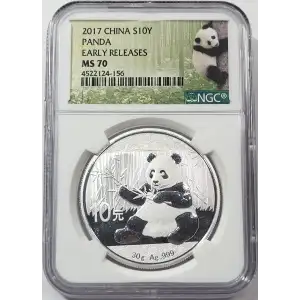 CHINA, PEOPLE'S REPUBLIC 1 oz Silver Panda 10 YUAN (2014, KM# ???, PAN-610A)
