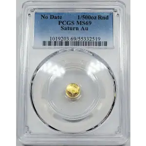 No Date 1/500 oz Gold PCGS MS-69 Saturn Au generic (3)