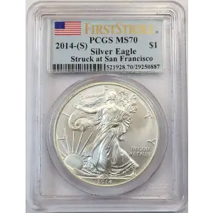 2014-(S) $1 Silver Eagle Struck at San Francisco First Strike (3)
