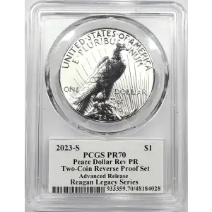 2023-S $1 Peace Dollar Rev PR Two-Coin Reverse Proof Set Advanced R. Regan Legac (4)